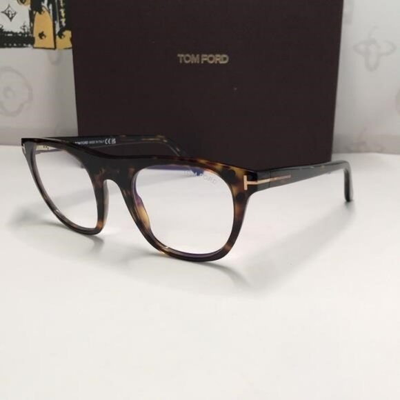 Tom Ford TF5895-B 052 Dark Havana Square Eyeglasses NEW - Picture 12 of 13